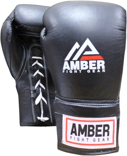 Professional Lace-Up All Leather Boxing Gloves - Top Grain Leather