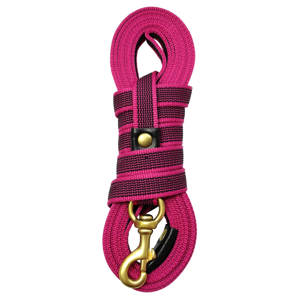 Long Dog Tracking Leash Non-Slip Nylon Training Leads Walking Leads 2m 3m 5m For Medium Large Dogs Heavy Duty