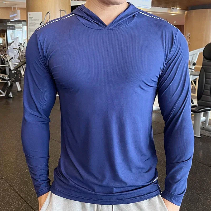 FlexFit Hooded Gym Tee - Long Sleeve