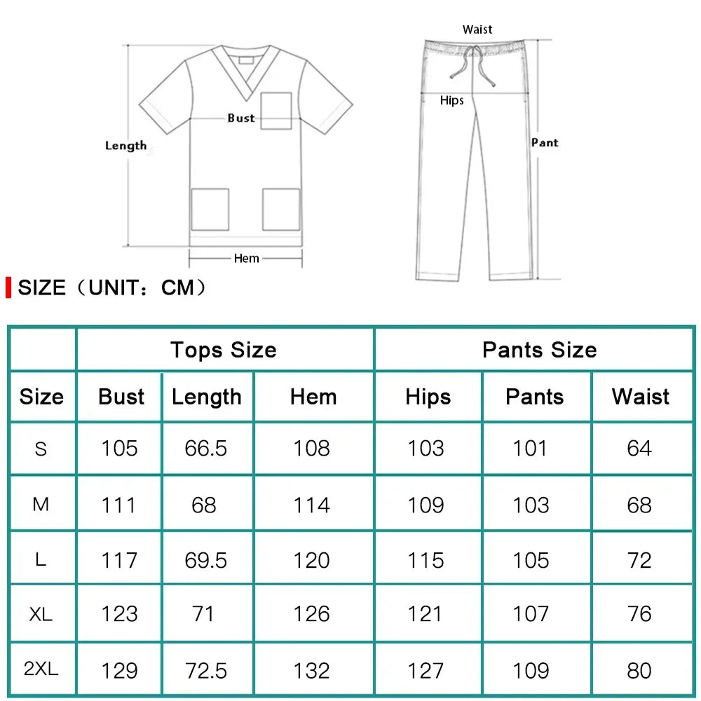 Women's Medical Uniform Elastic Scrub Set