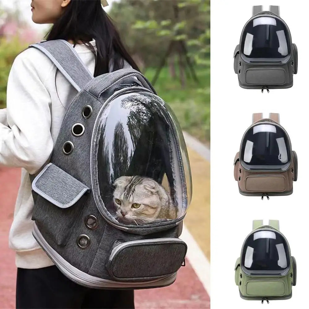 Cat Backpack Carrier Pet Bag Carrier Cat Travel Pouch Backpack Breathable Space Capsule Pet Carrier Cat Bag Pet Backpack For