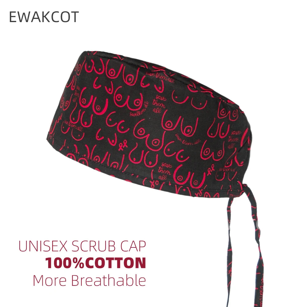Women's Cartoon Printed Surgical Cap