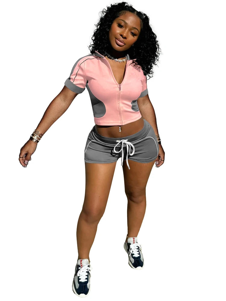 Chic Two-Tone Summer Sportswear Set for Women