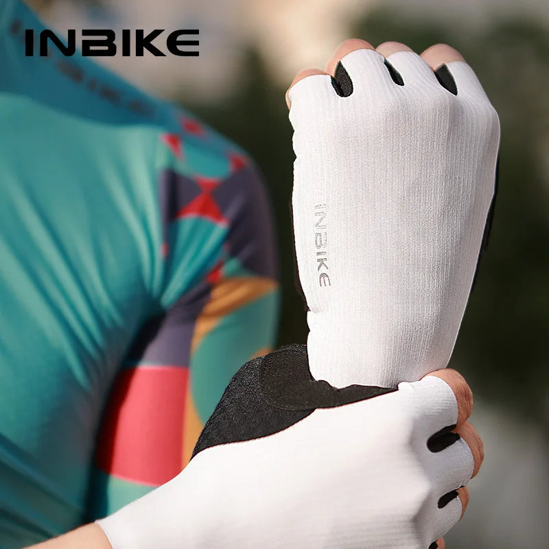 INBIKE Cycling Gloves Half Finger Bicycle Road Bike Gloves Shock Absorption MTB Gloves for Men Women Riding Sport Accessories