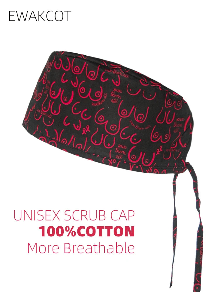 Women's Cartoon Printed Surgical Cap