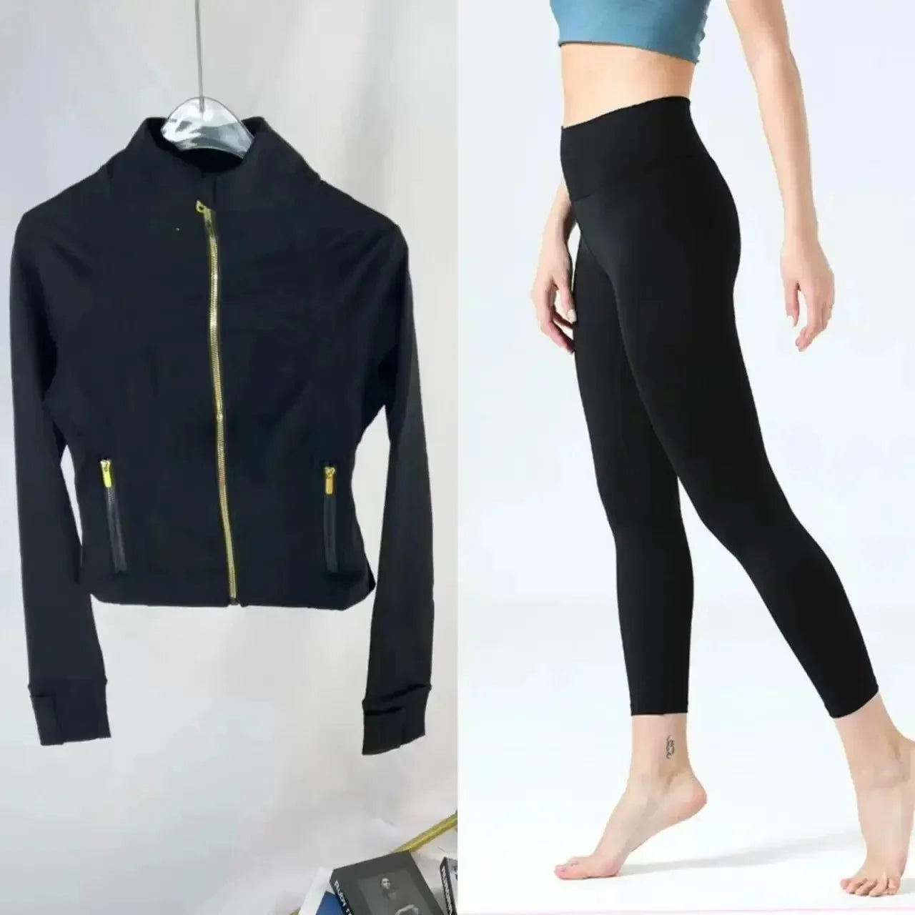 Gold Label Slim Fit Yoga Jacket Set for Women
