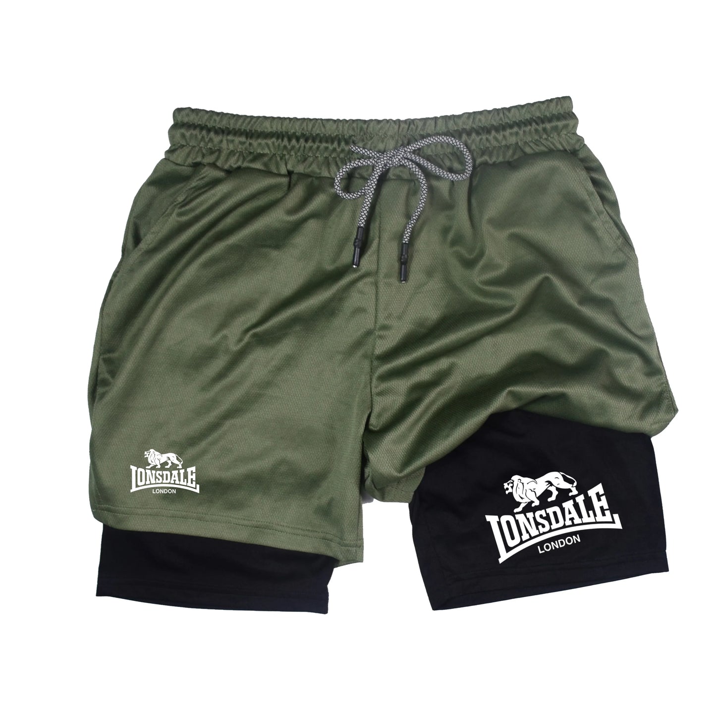 Lonsdale 2-in-1 Men's Running Shorts with Pocket