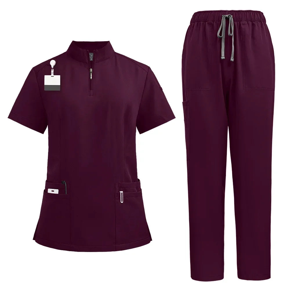 Unisex Medical V-neck Nurse Scrubs