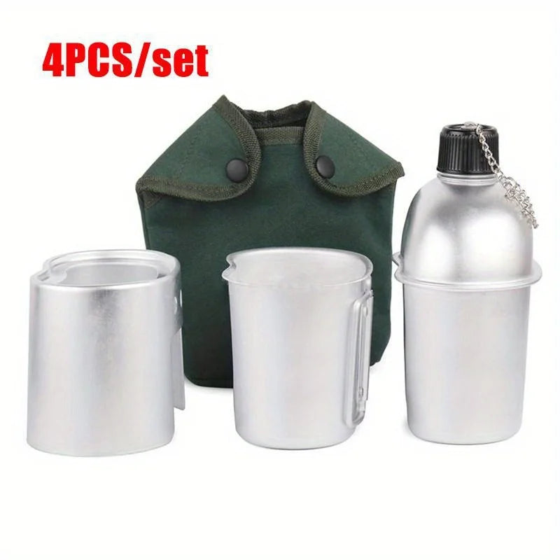 4 pcs/set,Military Canteen Cookware