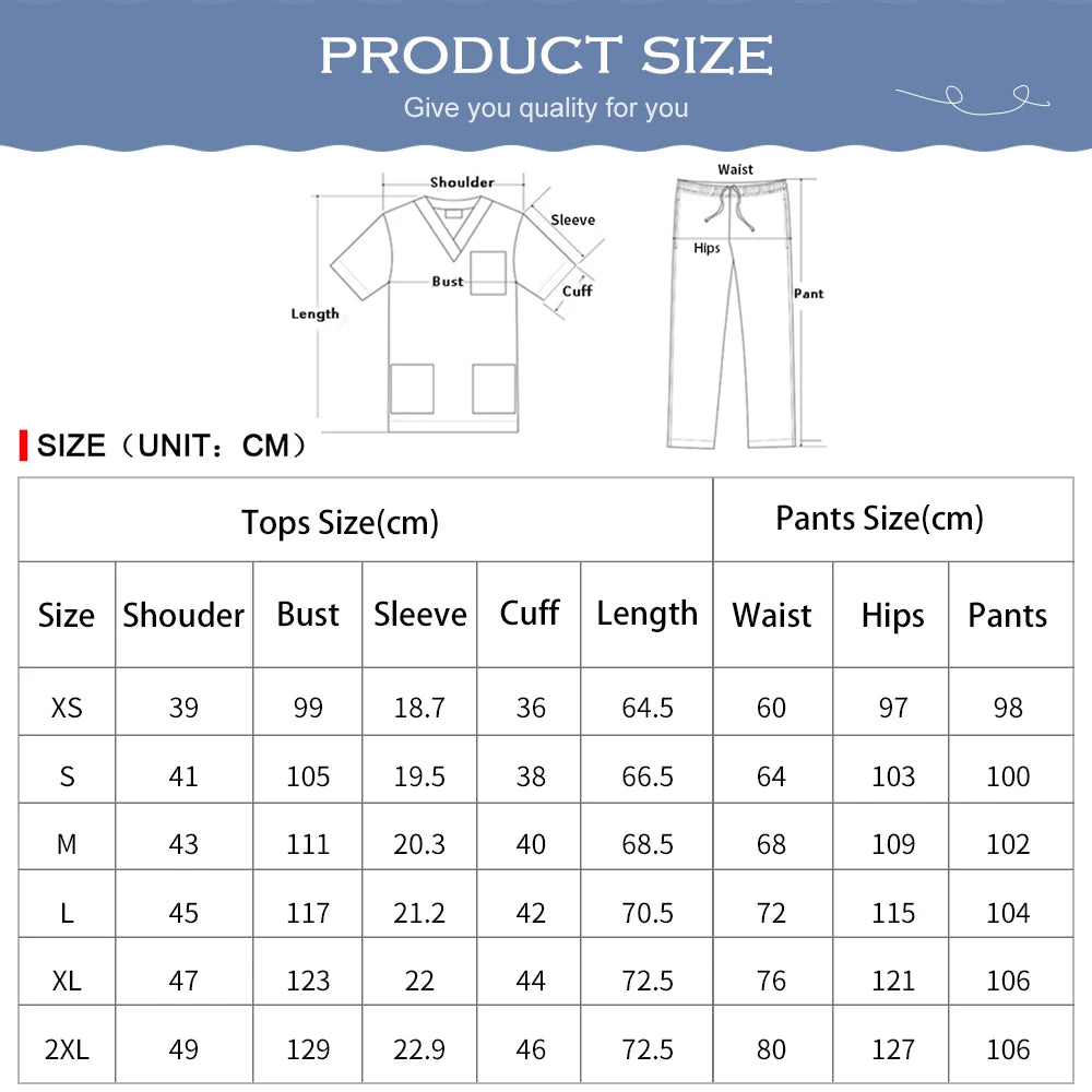 Operating Room Scrubs Set Unisex