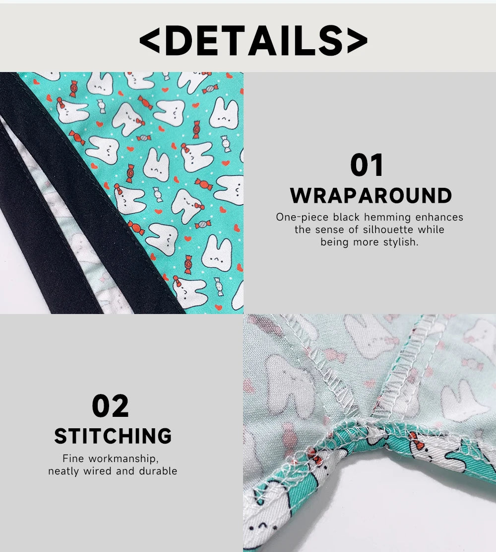 Cartoon Print Medical Scrub Cap