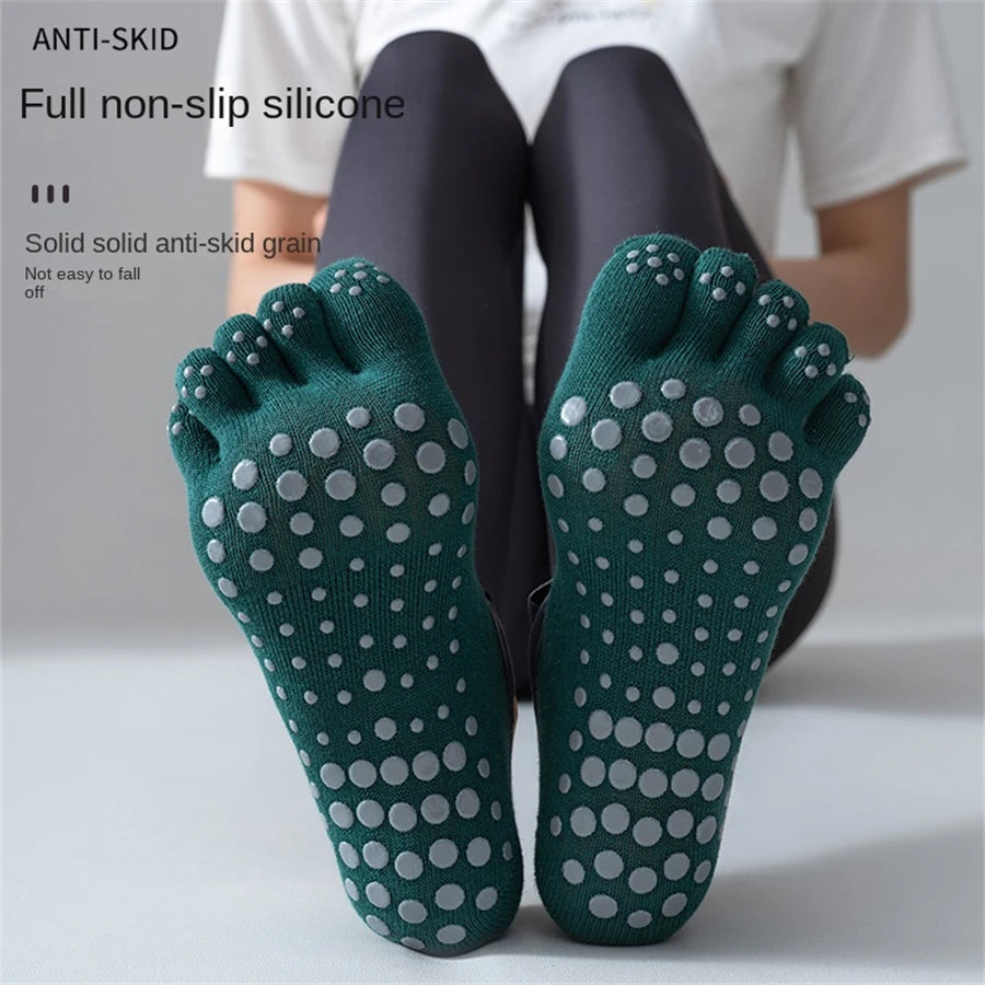 Women's five finger socks, professional anti slip yoga socks