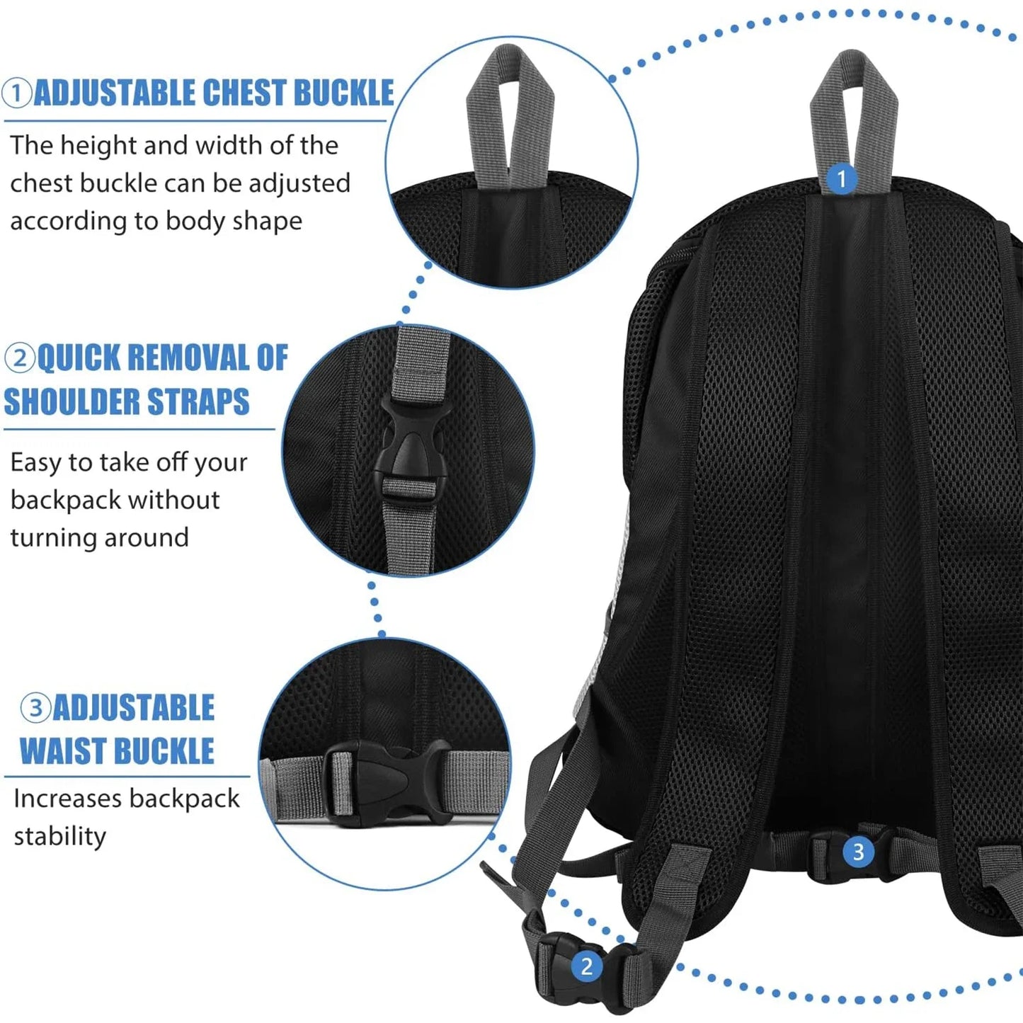 Dog Shoulder Carrier Backpacks Comfortable Front Backpack Carrier for Biking Hiking Camping
