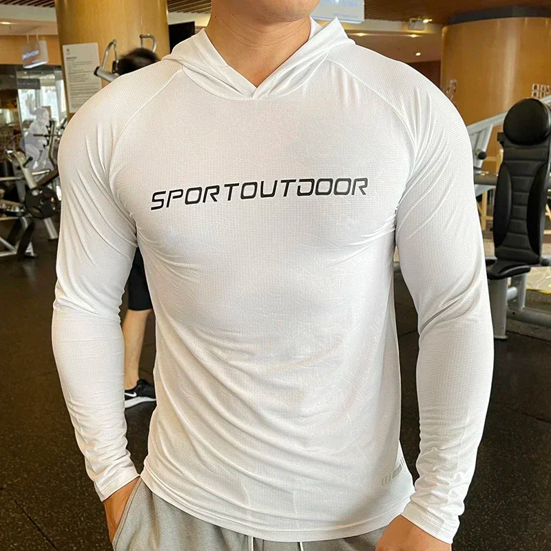 FlexFit Hooded Gym Tee - Long Sleeve