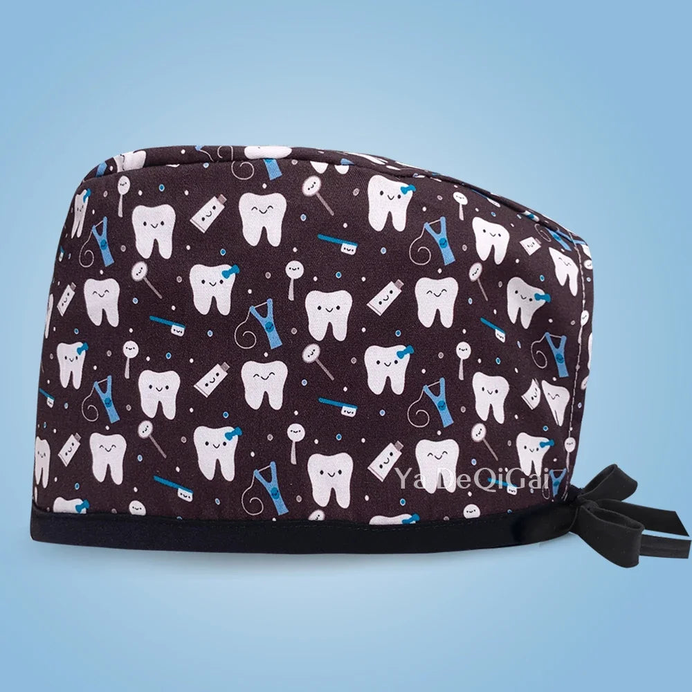 Cartoon Print Medical Scrub Cap