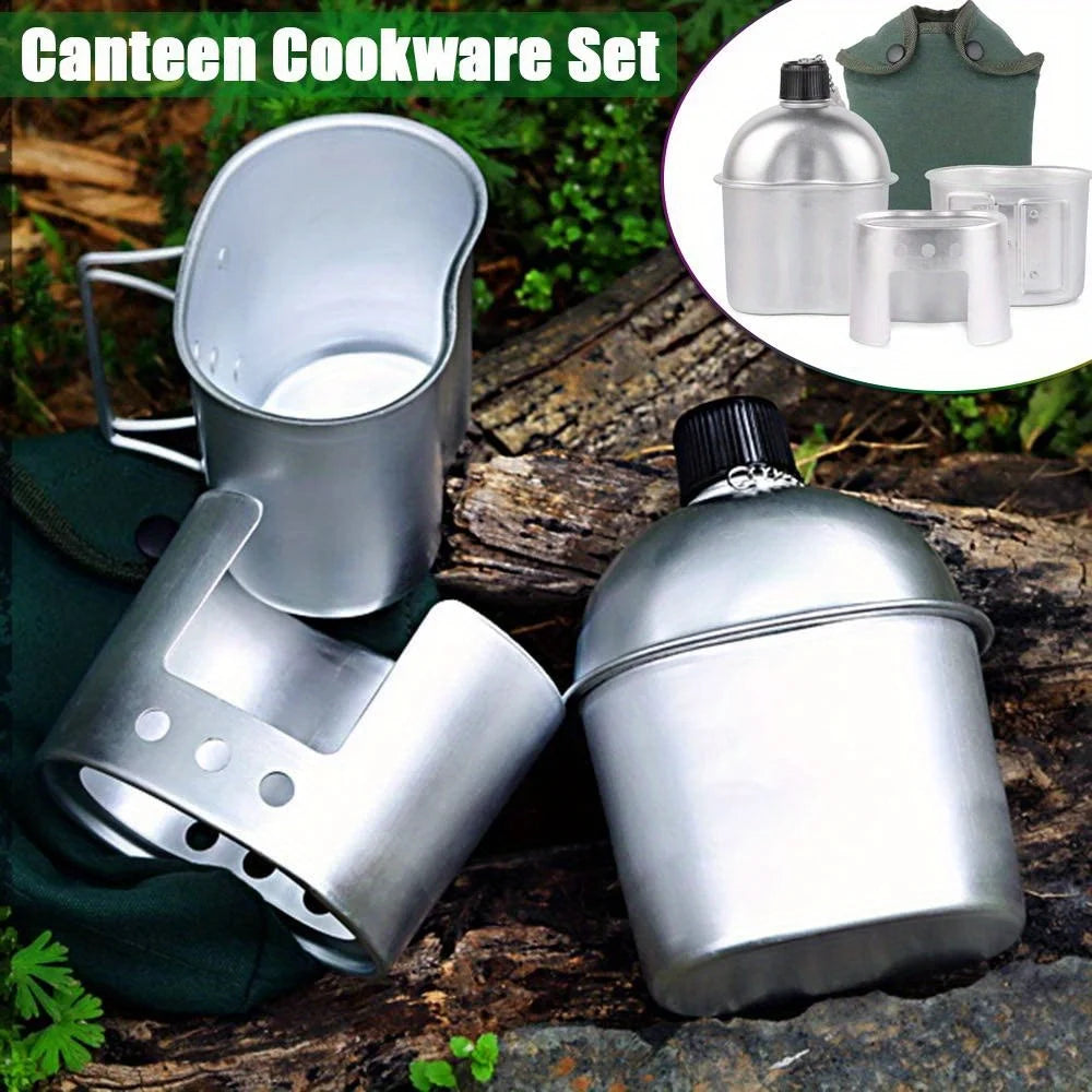 4 pcs/set,Military Canteen Cookware