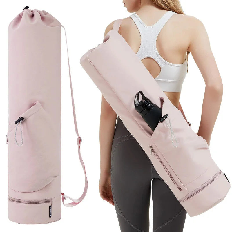 Yoga Mat Bag with Water Bottle Pocket & Wet Storage