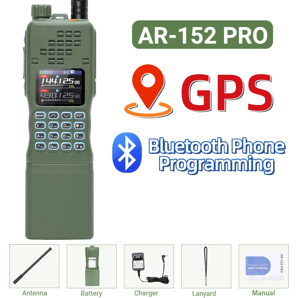 BAOFENG AR-152 PRO 10W GPS Bluetooth Programming