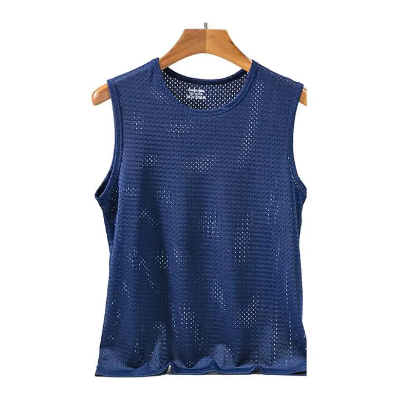 Men Ice Silk Tank Tops