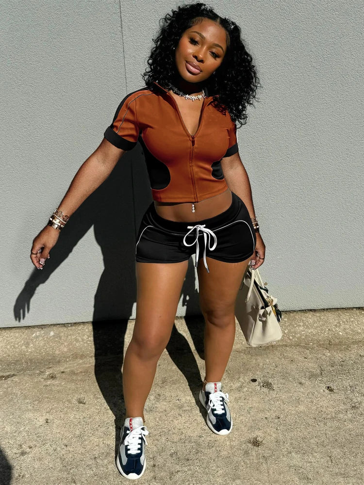 Chic Two-Tone Summer Sportswear Set for Women