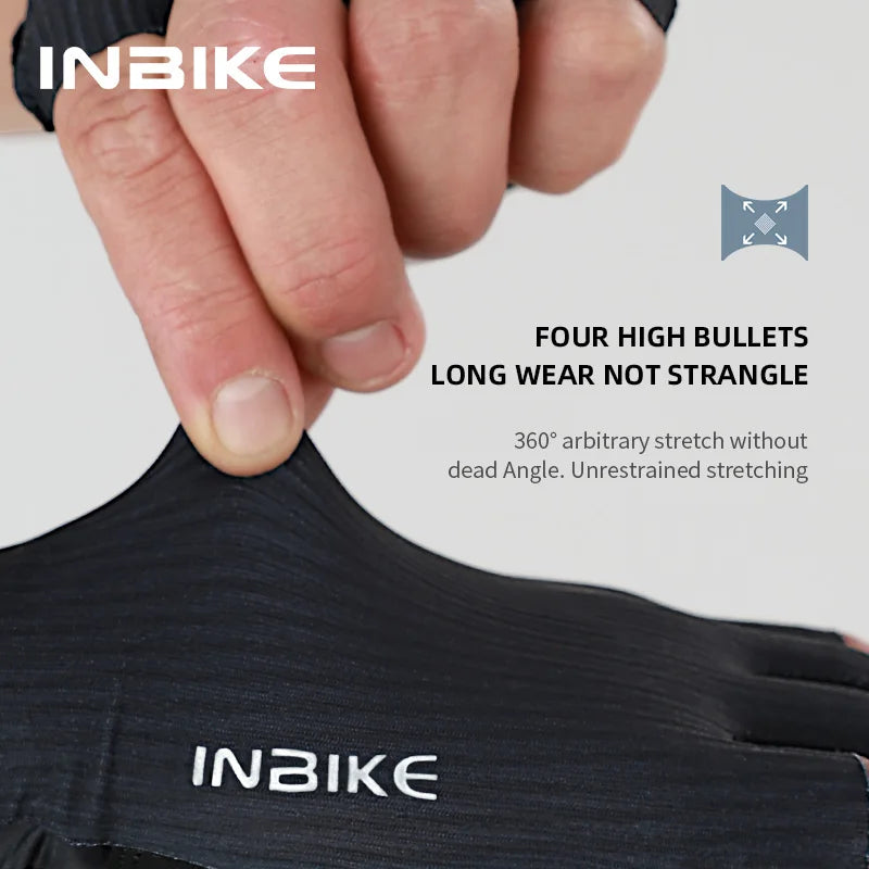 INBIKE Cycling Gloves Half Finger Bicycle Road Bike Gloves Shock Absorption MTB Gloves for Men Women Riding Sport Accessories