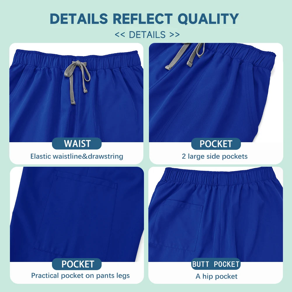 Unisex Medical Uniforms Scrubs Top Pants