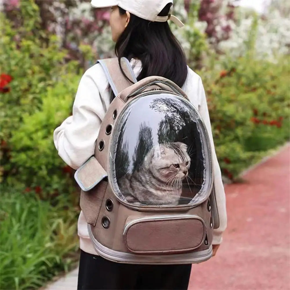 Cat Backpack Carrier Pet Bag Carrier Cat Travel Pouch Backpack Breathable Space Capsule Pet Carrier Cat Bag Pet Backpack For