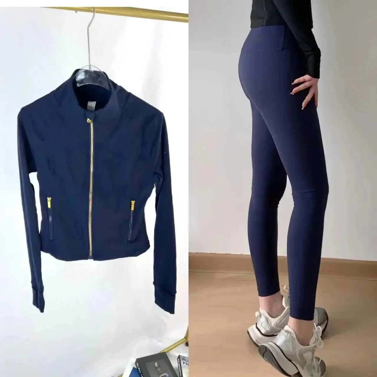 Gold Label Slim Fit Yoga Jacket Set for Women