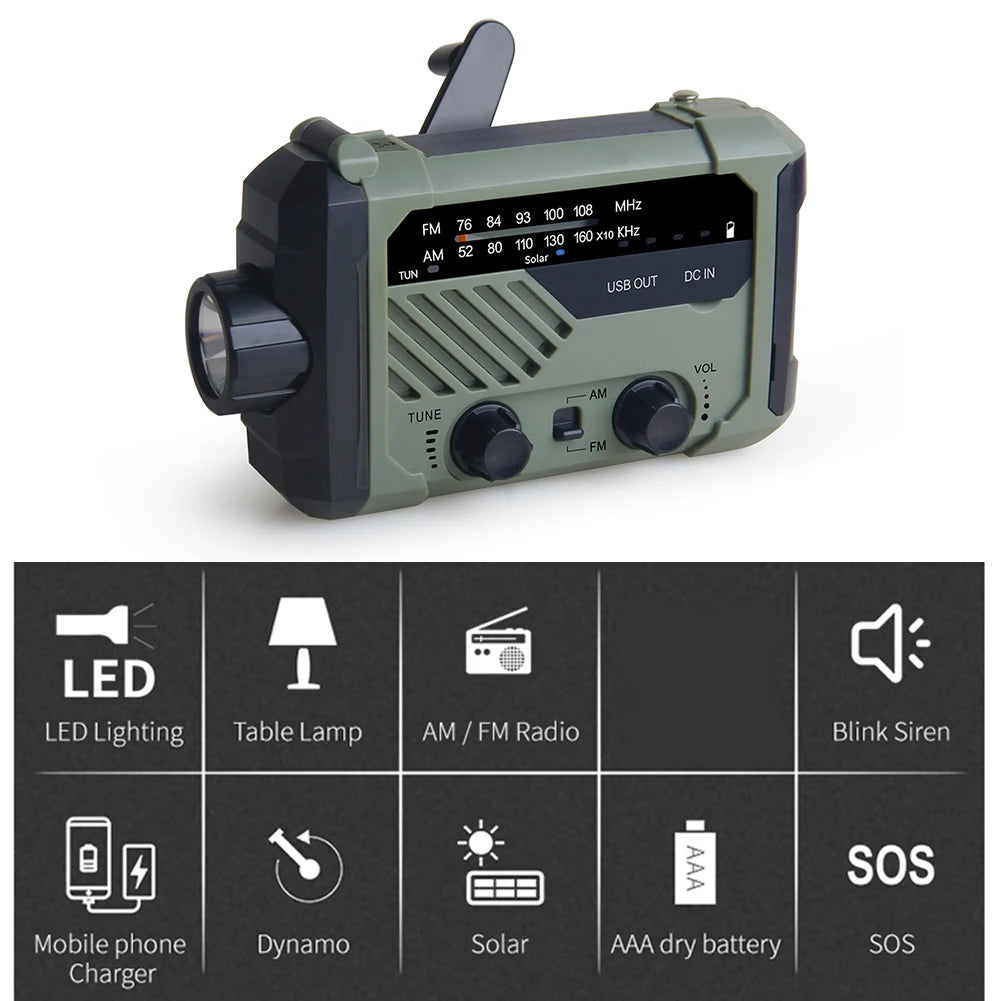 Emergency Solar Radio with Handle