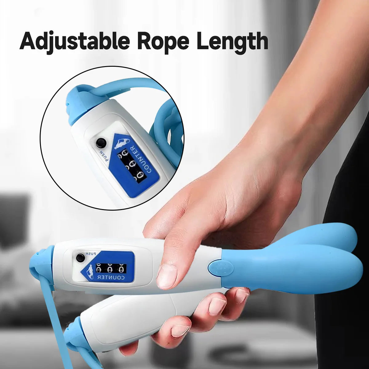 1 Piece Jump Rope with Counter Adjustable Length Suitable for Sports Fitness Training Sports Supplies