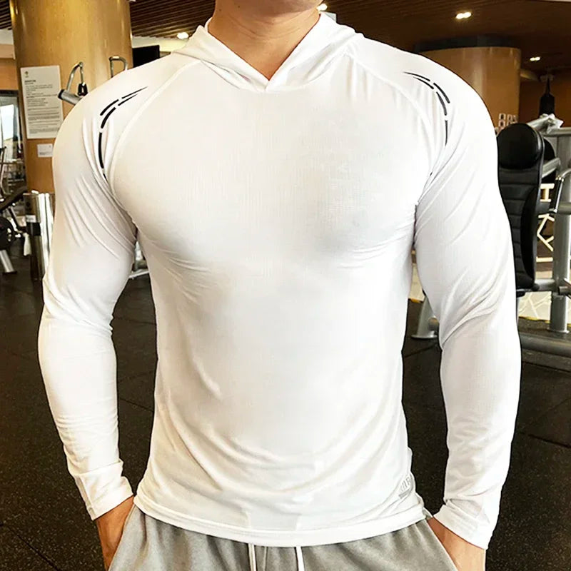 FlexFit Hooded Gym Tee - Long Sleeve
