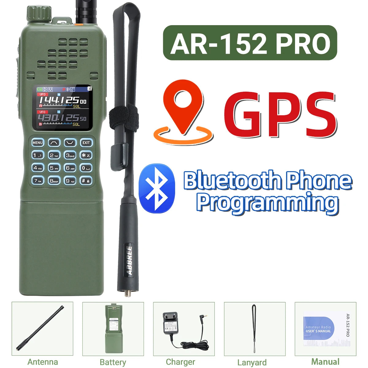 BAOFENG AR-152 PRO 10W GPS Bluetooth Programming