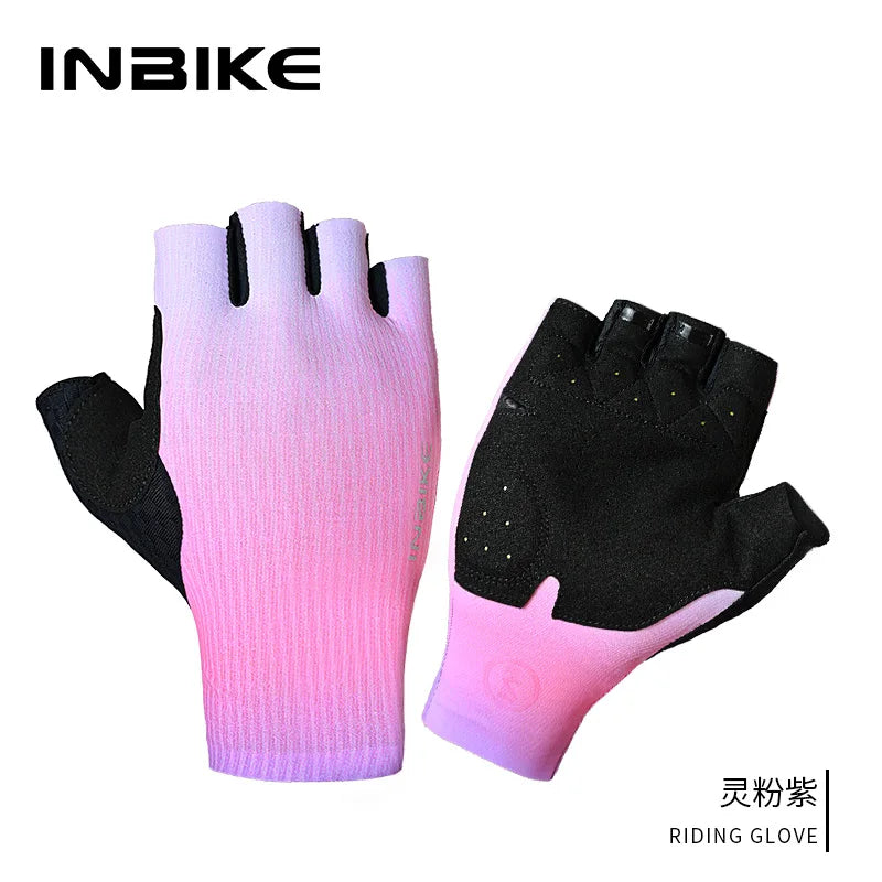 INBIKE Cycling Gloves Half Finger Bicycle Road Bike Gloves Shock Absorption MTB Gloves for Men Women Riding Sport Accessories