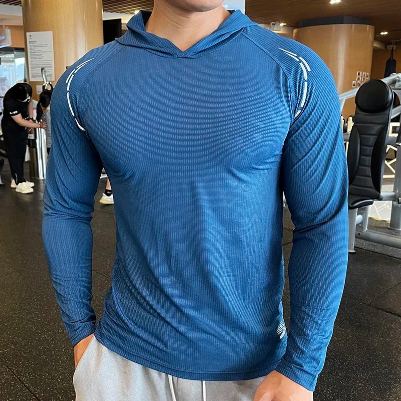 FlexFit Hooded Gym Tee - Long Sleeve