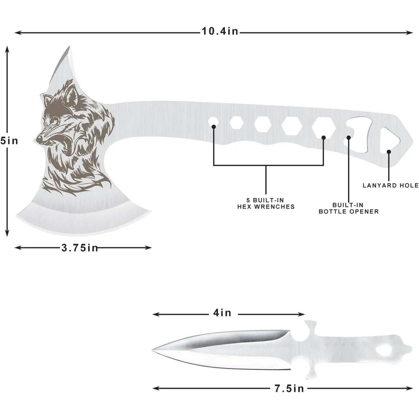 Tri-Edge Tactical Trio: 3-in-1 Throwing Axes Set
