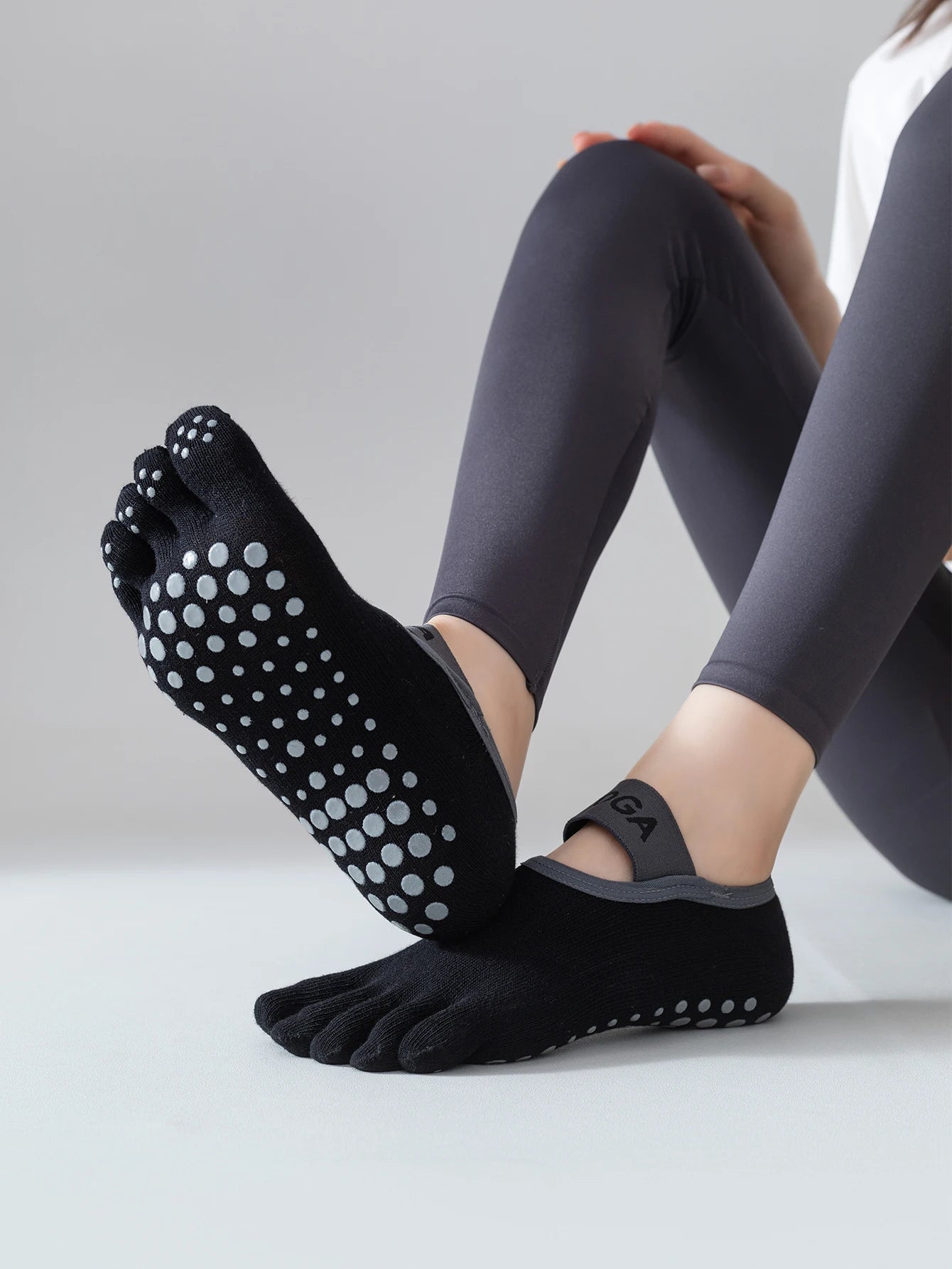 Women's five finger socks, professional anti slip yoga socks