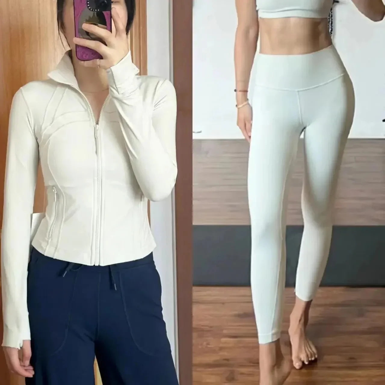 Gold Label Slim Fit Yoga Jacket Set for Women