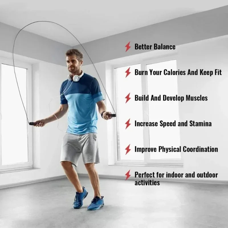 Crossfit Speed Jumping Rope Steel Wire Durable Fast Jump Rope