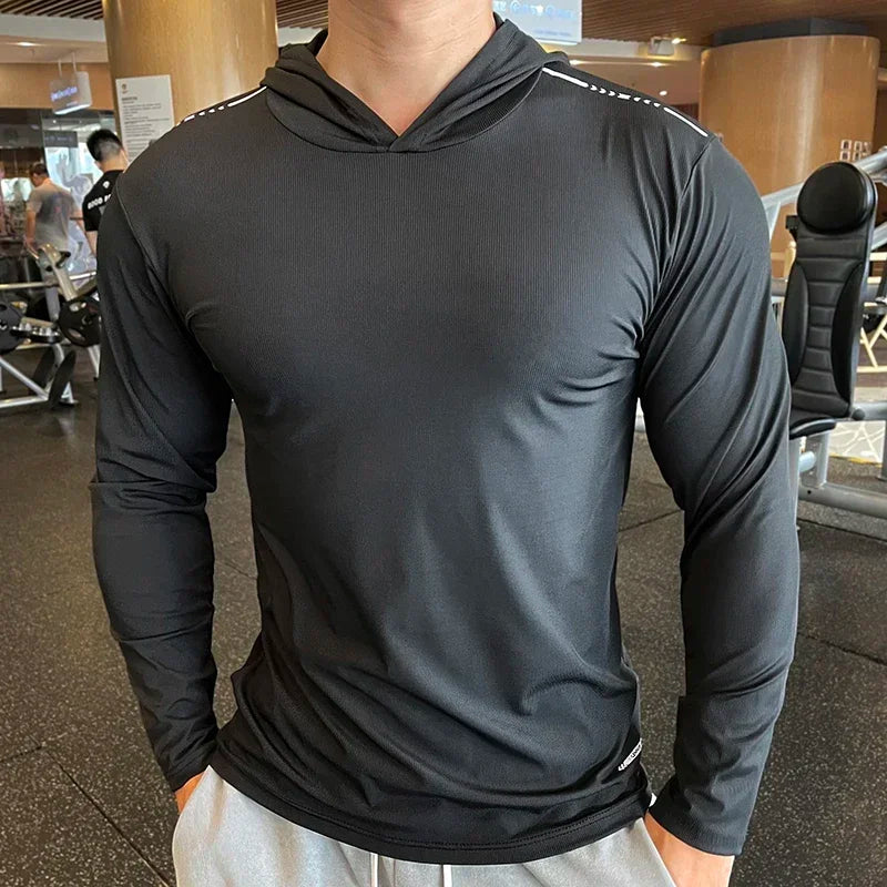 FlexFit Hooded Gym Tee - Long Sleeve
