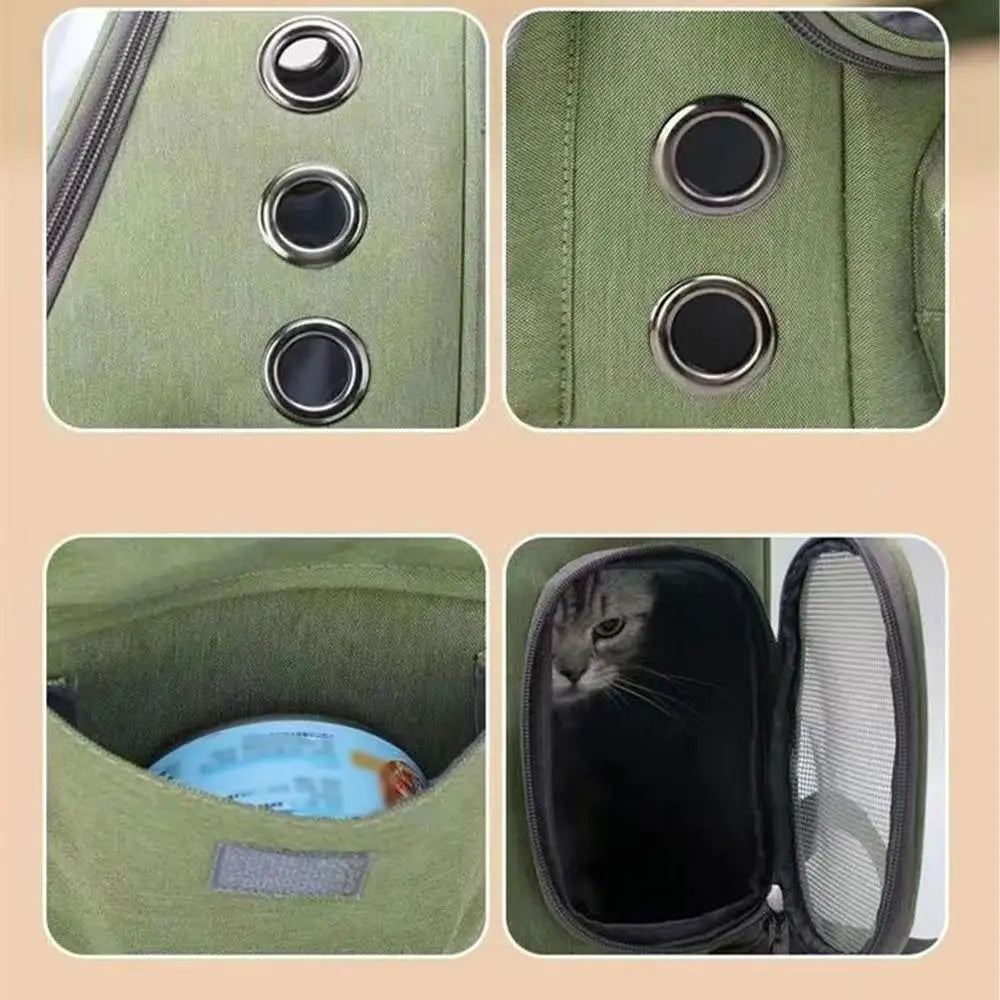 Cat Backpack Carrier Pet Bag Carrier Cat Travel Pouch Backpack Breathable Space Capsule Pet Carrier Cat Bag Pet Backpack For