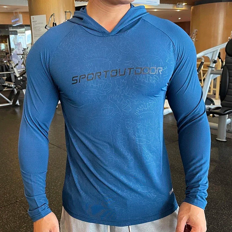 FlexFit Hooded Gym Tee - Long Sleeve