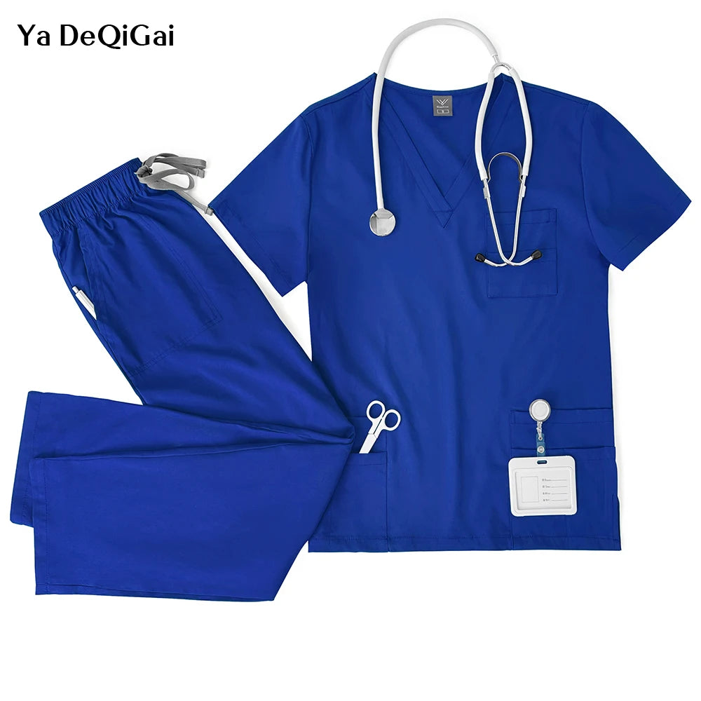 Unisex Medical Uniforms Scrubs Top Pants