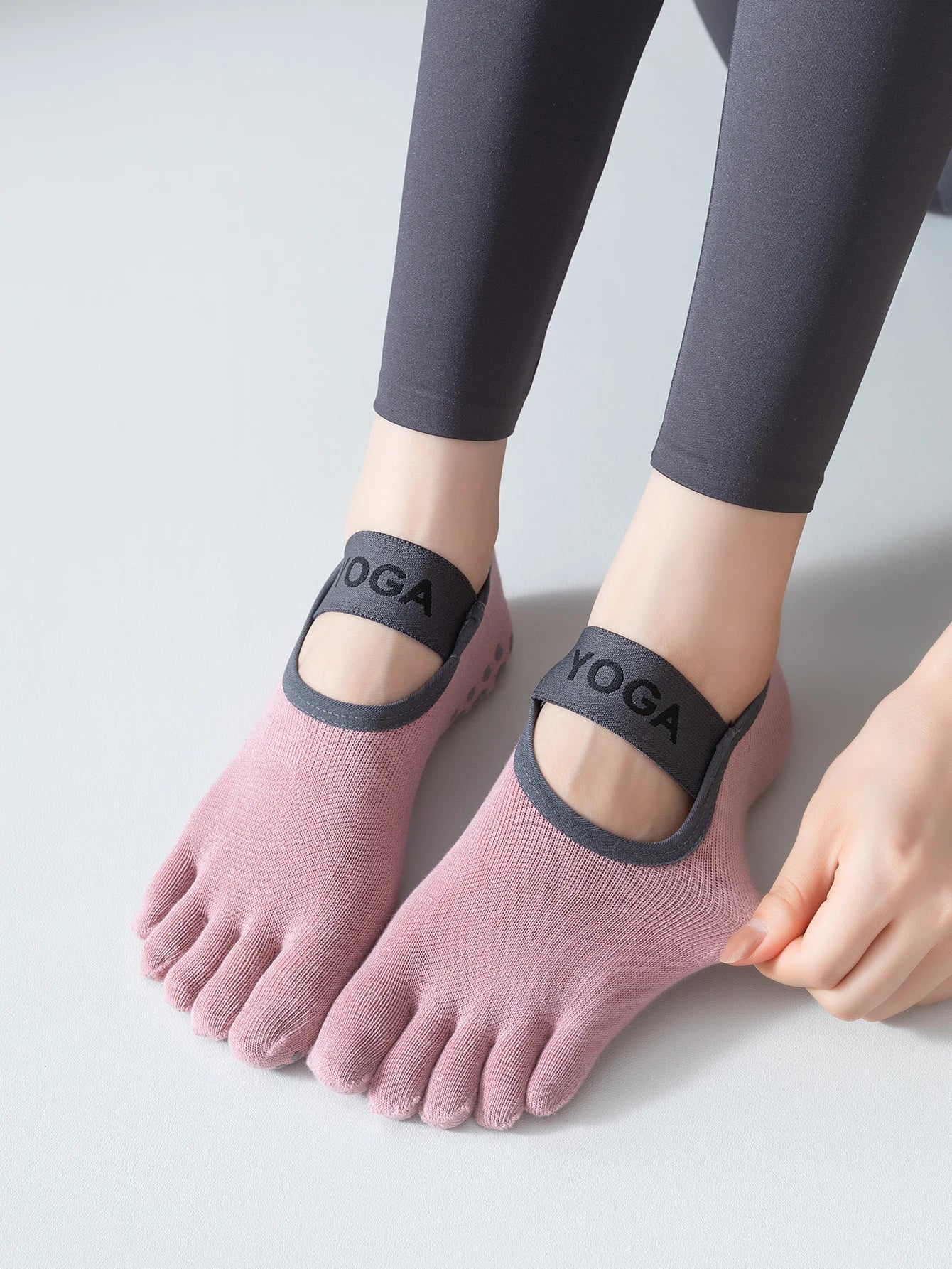 Women's five finger socks, professional anti slip yoga socks