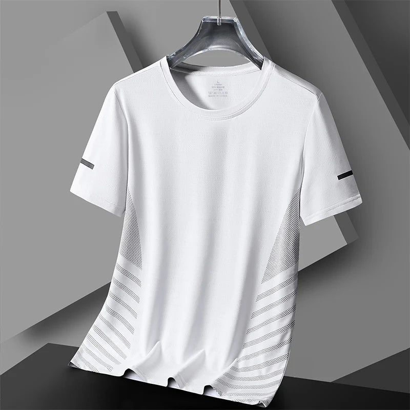 Cool Run Reflective Ice Silk Men's Fitness Tee
