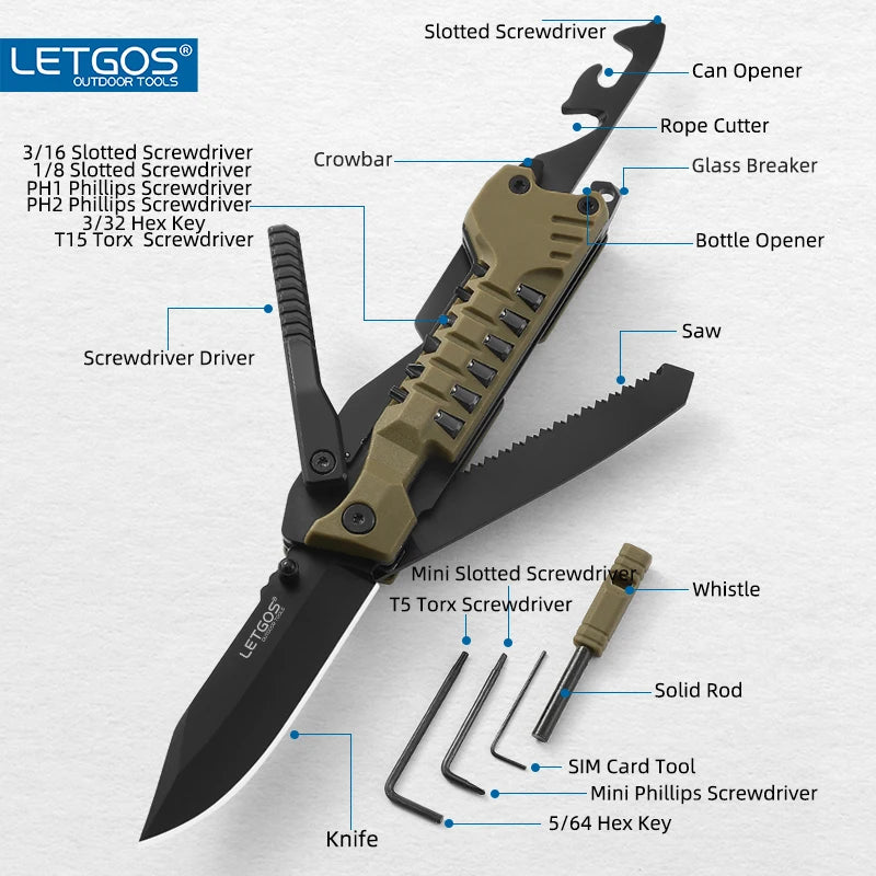 VersaEdge 22-in-1 Survival Knife: Ultimate Outdoor Tool