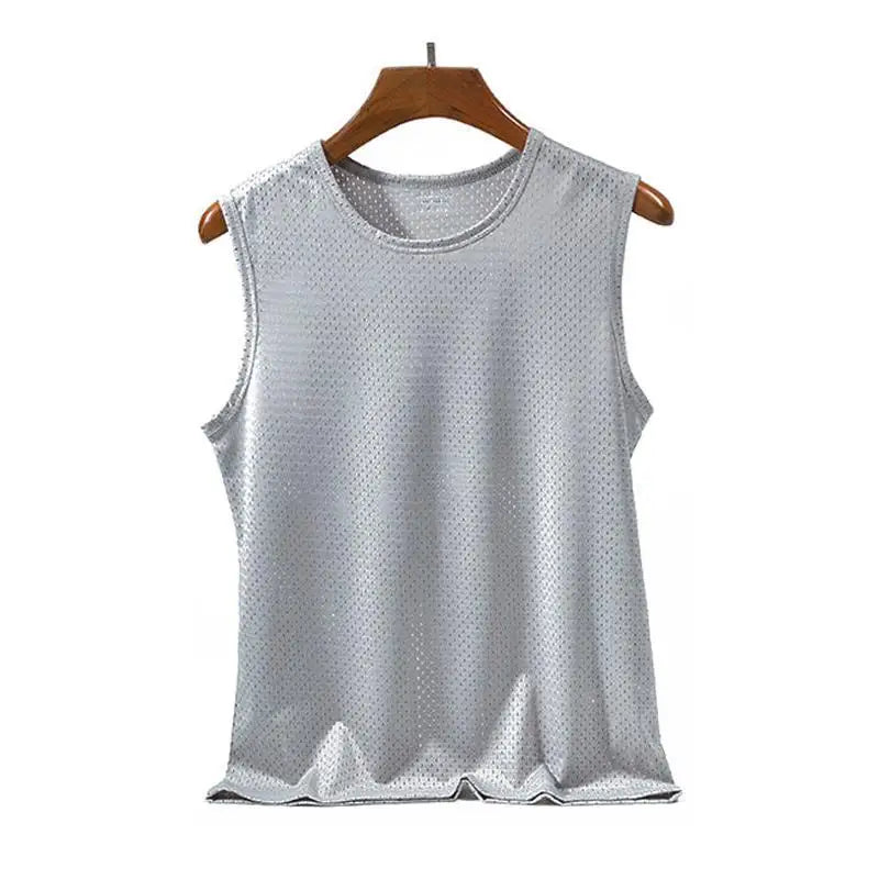 Men Ice Silk Tank Tops