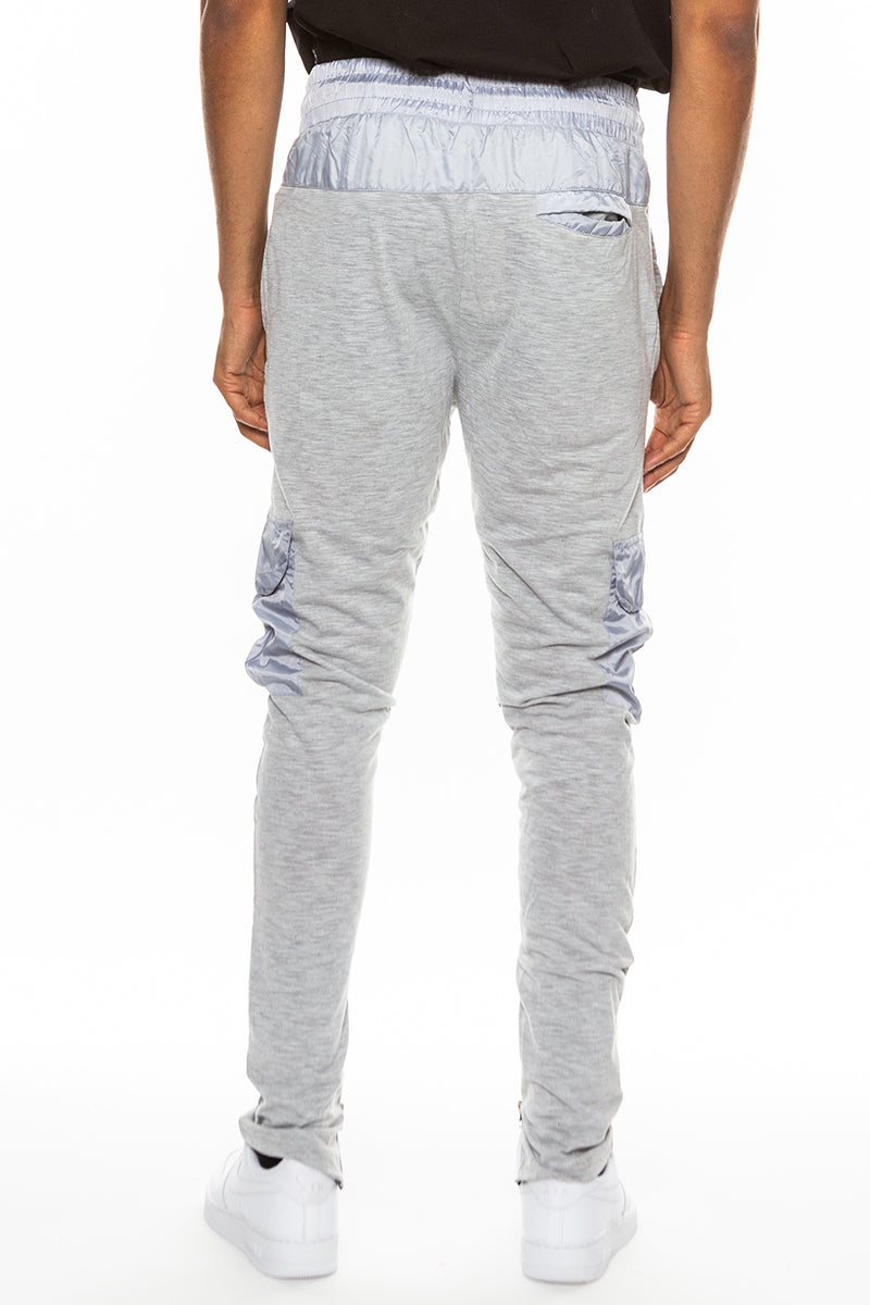 Heathered Cotton Blend Joggers J114
