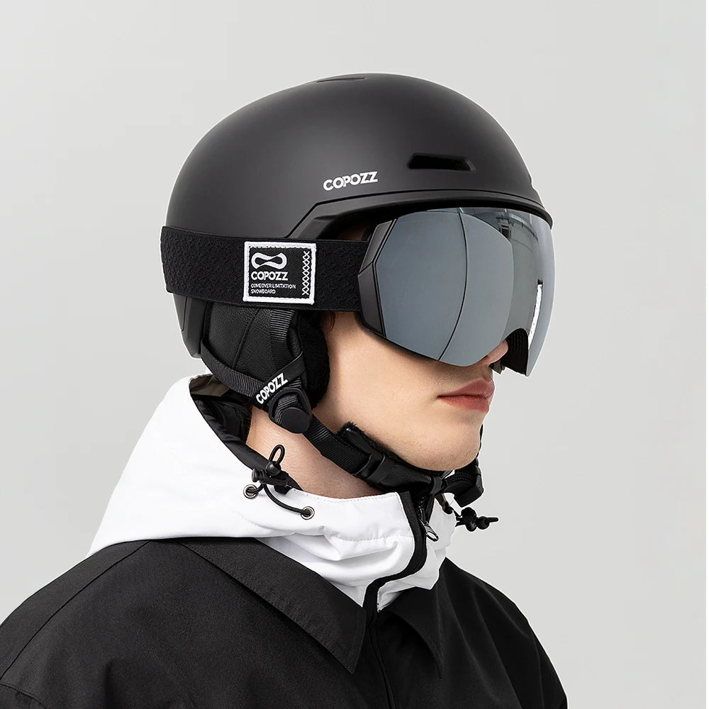 COPOZZ SafeSnow Half-Cover Ski Helmet