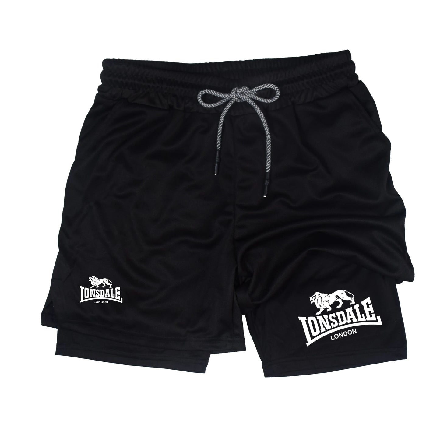 Lonsdale 2-in-1 Men's Running Shorts with Pocket