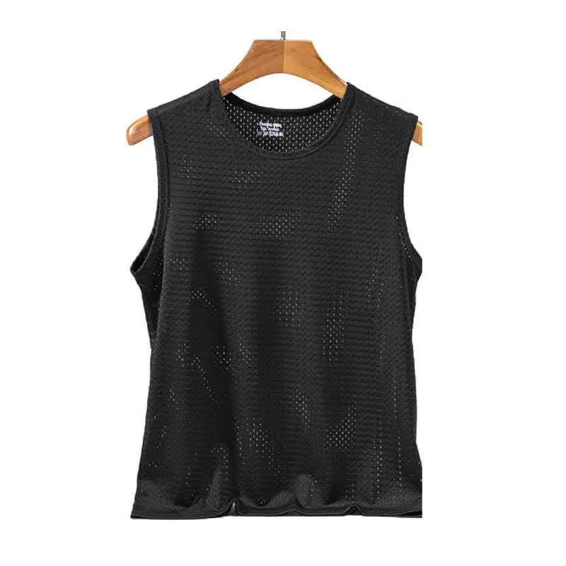 Men Ice Silk Tank Tops